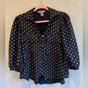 Olivia & Martin Black & Gold Festive Top